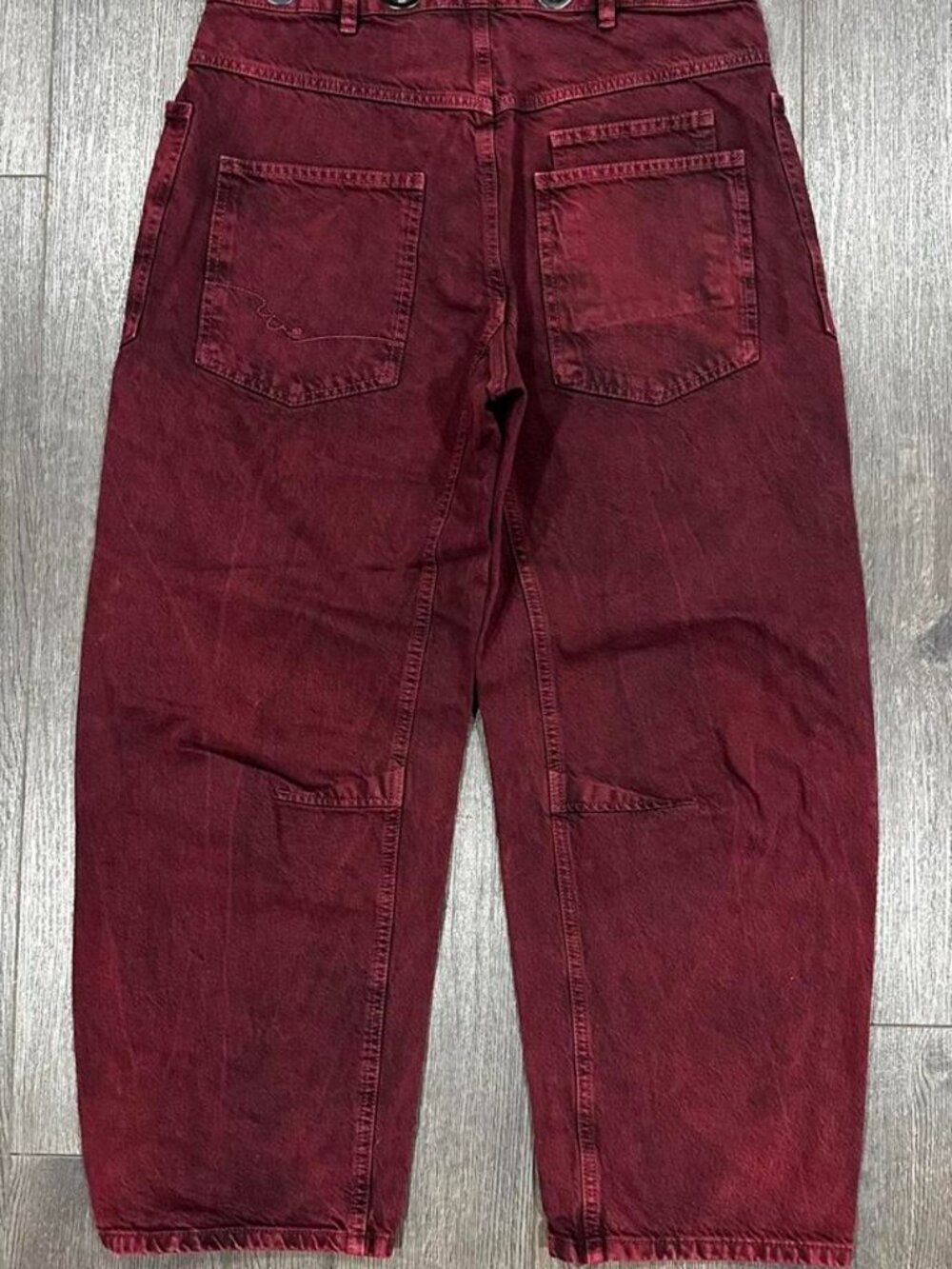 Free People Women's Burgundy and Red Jeans - Picture 3 of 3